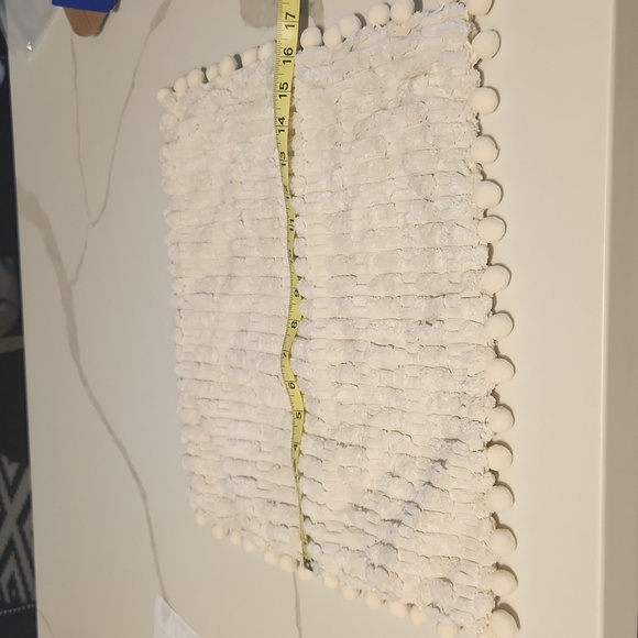 Throw Pillow Covers Pack of 2 Pom-pom Soft Boho Striped Modern Farmhouse cream - Picture 3 of 5